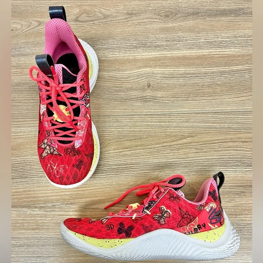 Under Armour Curry Flow 10 Unicorn & Butterfly Basketball Shoes GS 5.5Y Womens 7